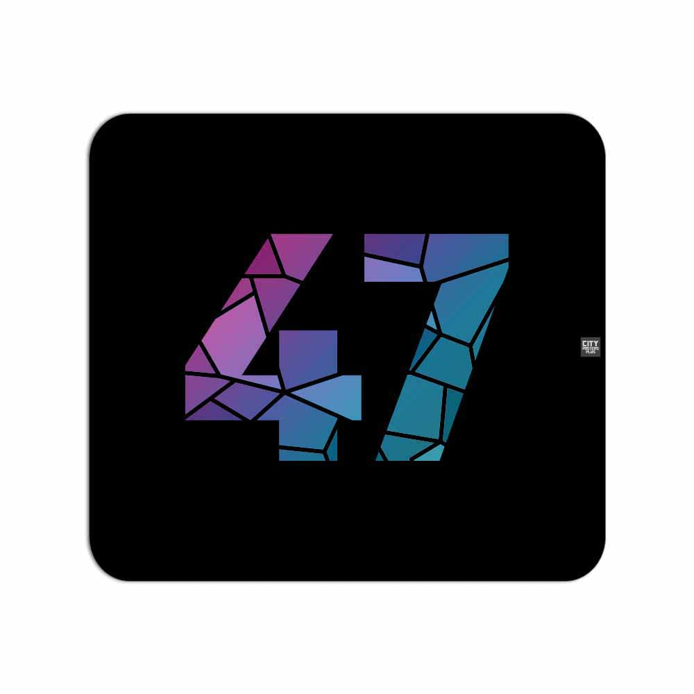 47 Number Mousepad (Black)