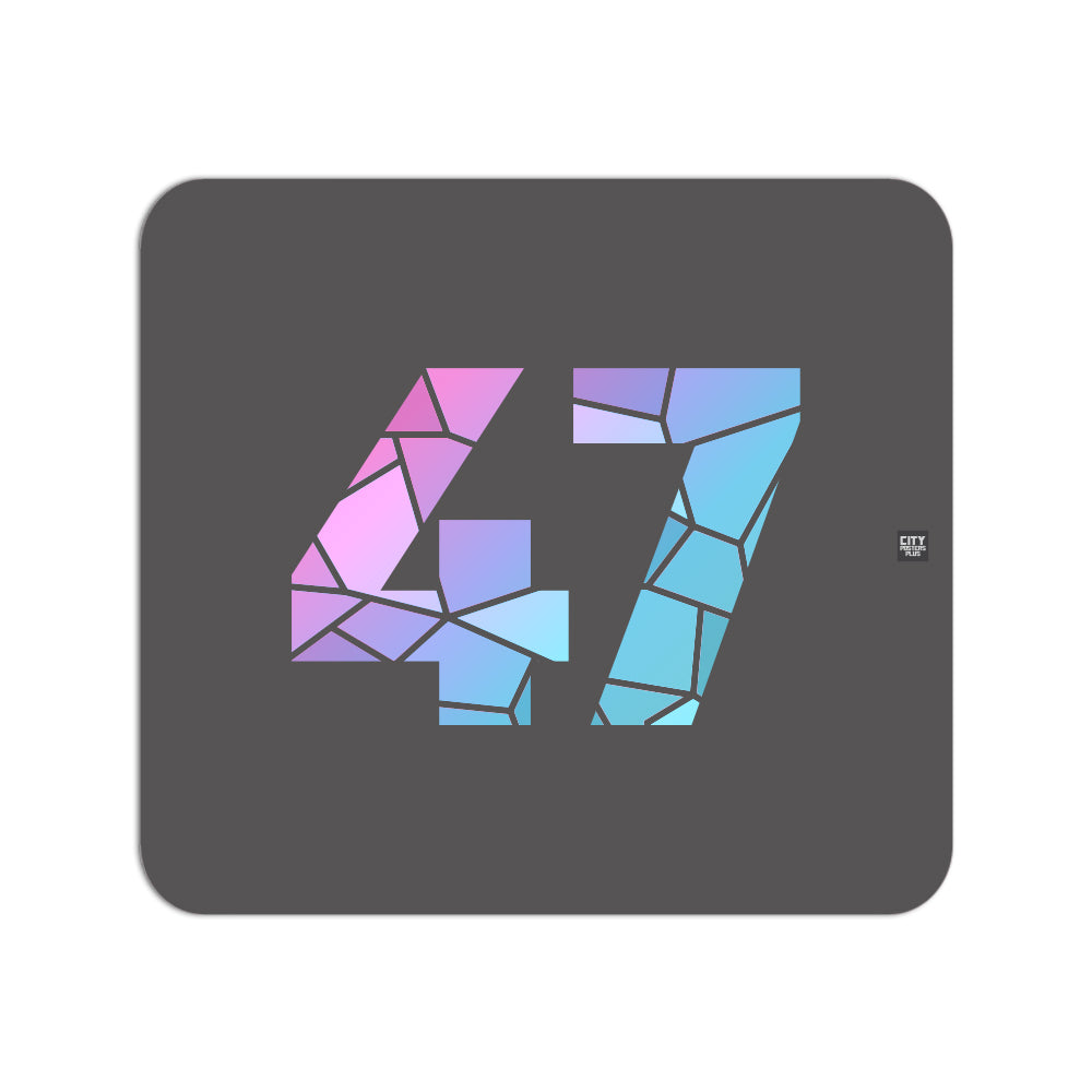 47 Number Mousepad (Charcoal Grey)