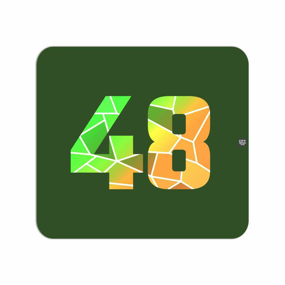 48 Number Mousepad (Olive Green)