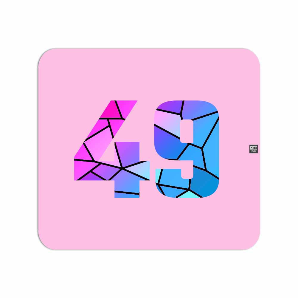 49 Number Mousepad (Light Pink)