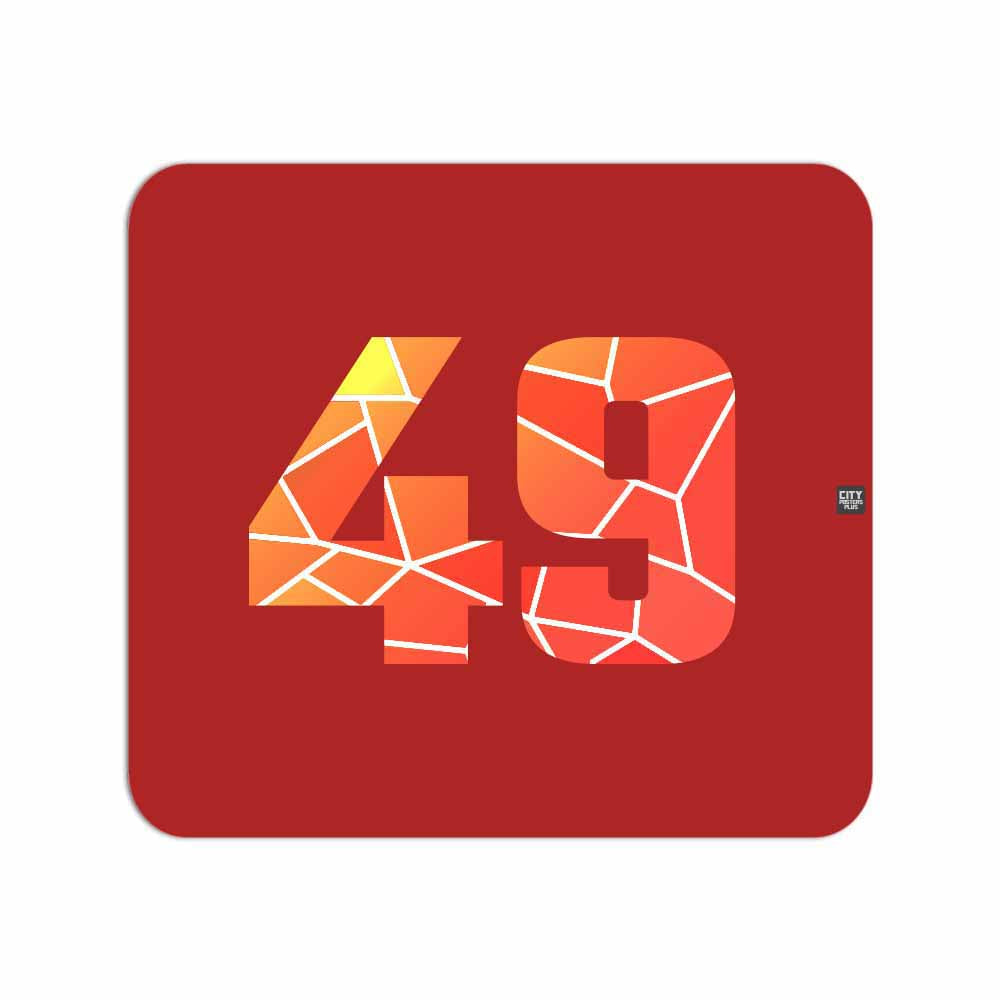 49 Number Mouse pad (Red)