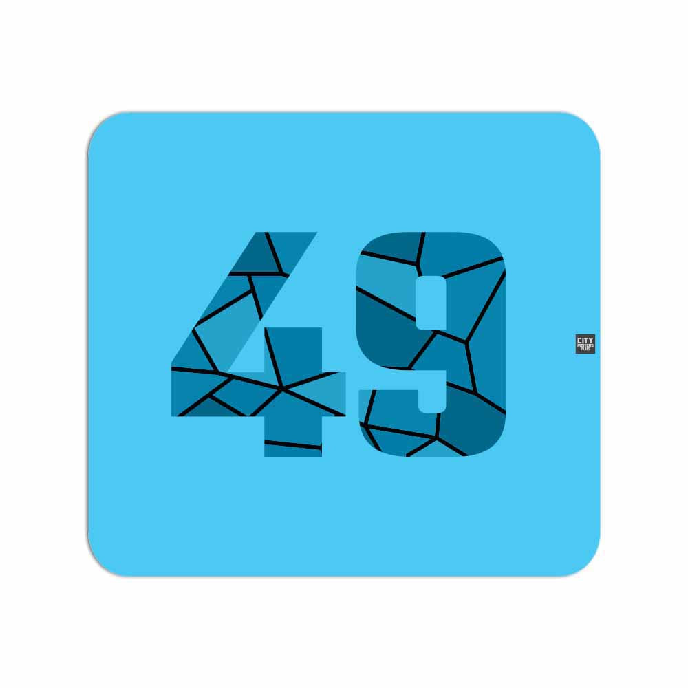49 Number Mouse pad (Sky Blue)