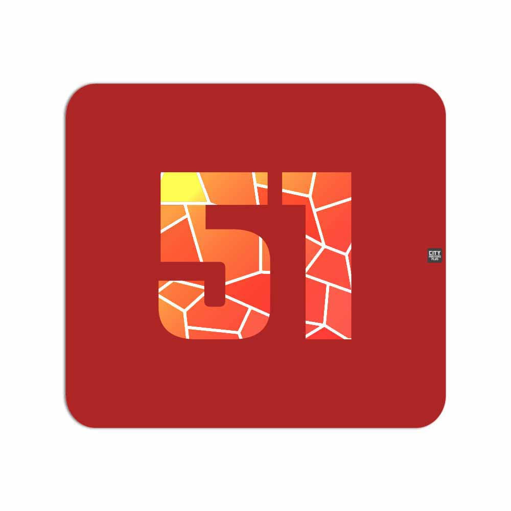 51 Number Mousepad (Red)