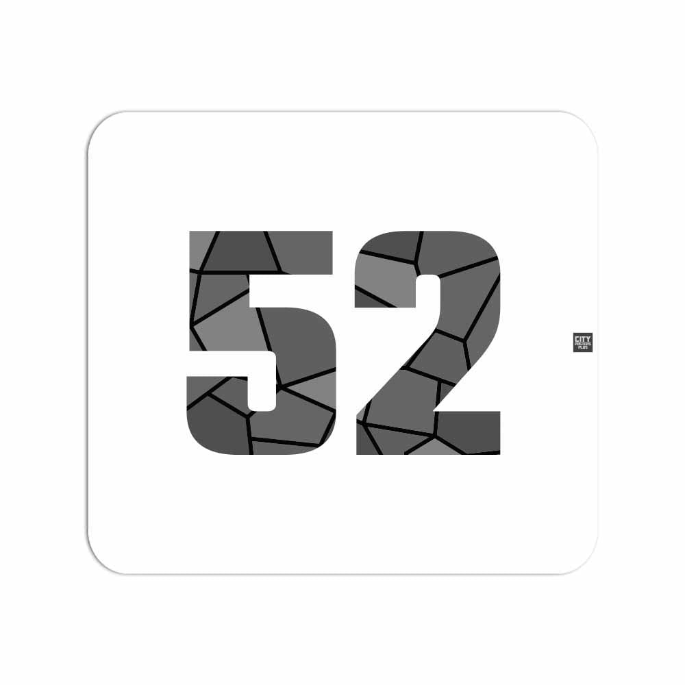 52 Number Mousepad (White)