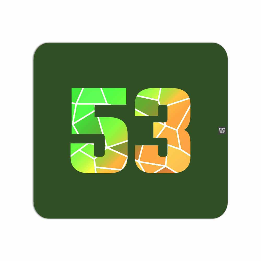 53 Number Mousepad (Olive Green)