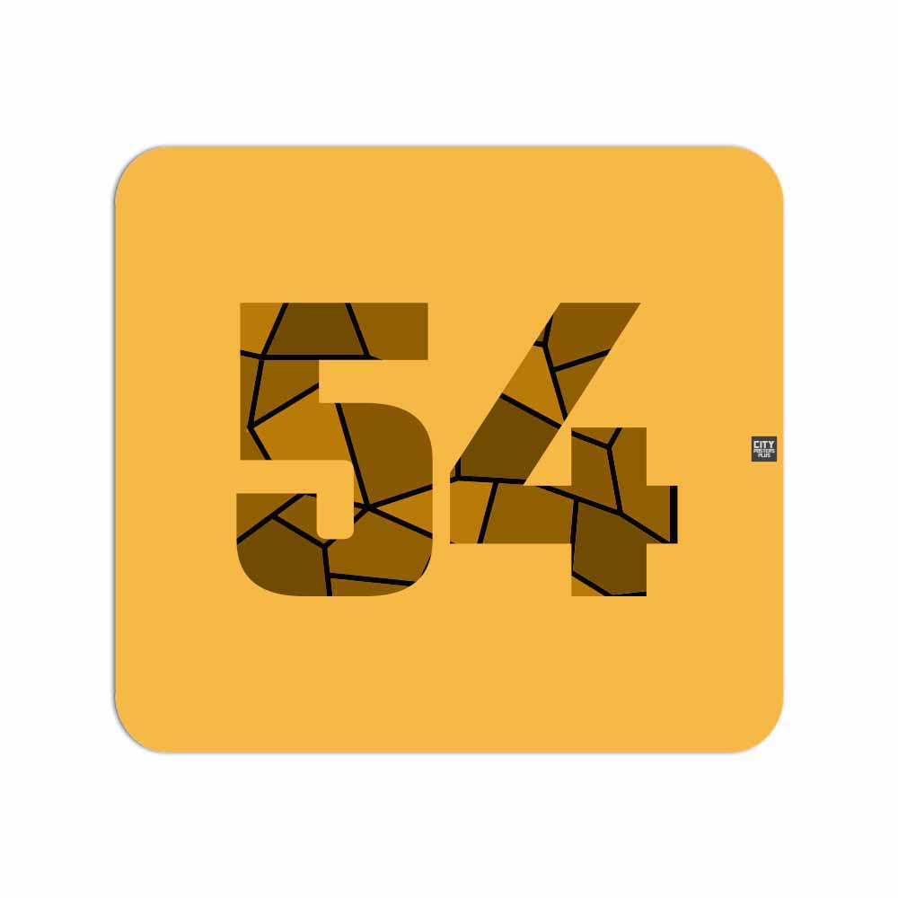 54 Number Mousepad (Golden Yellow)
