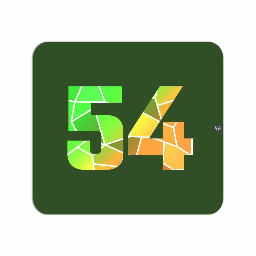 54 Number Mousepad (Olive Green)