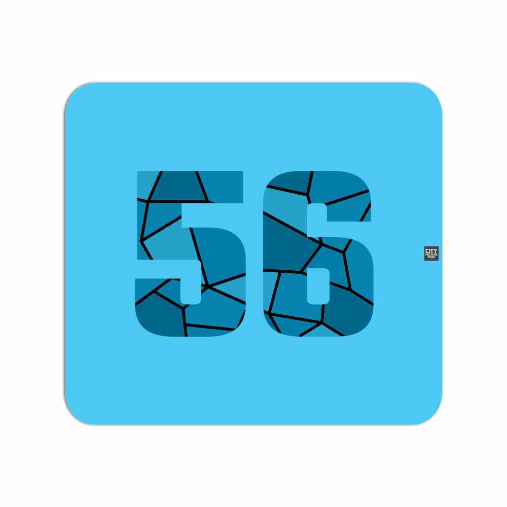56 Number Mousepad (Sky Blue)