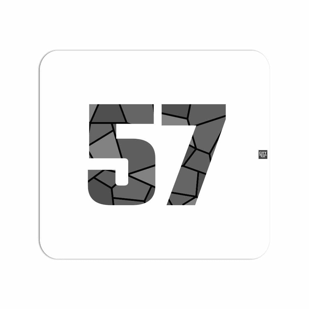 57 Number Mousepad (White)