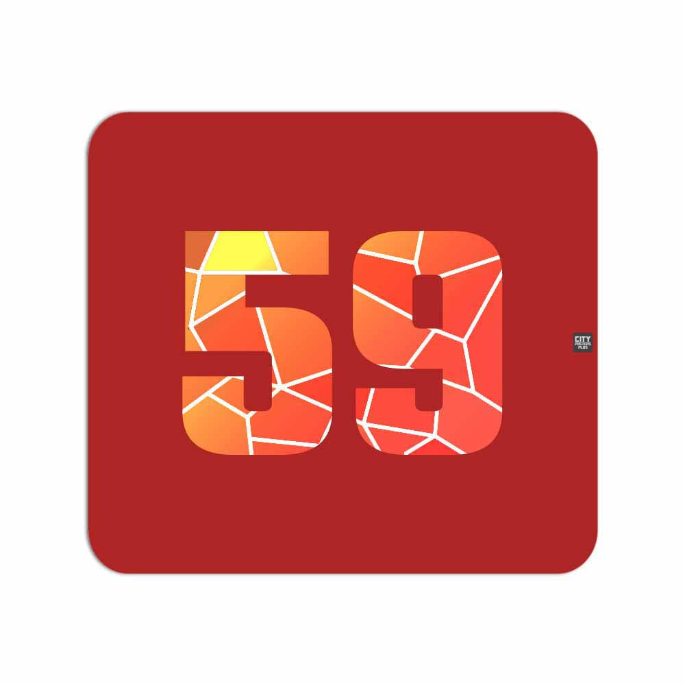 59 Number Mousepad (Red)