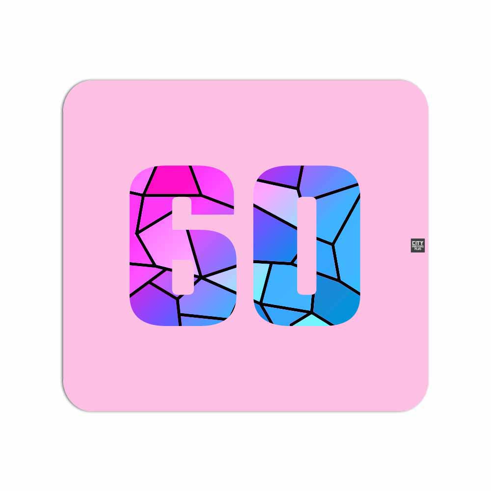 60 Number Mousepad (Light Pink)
