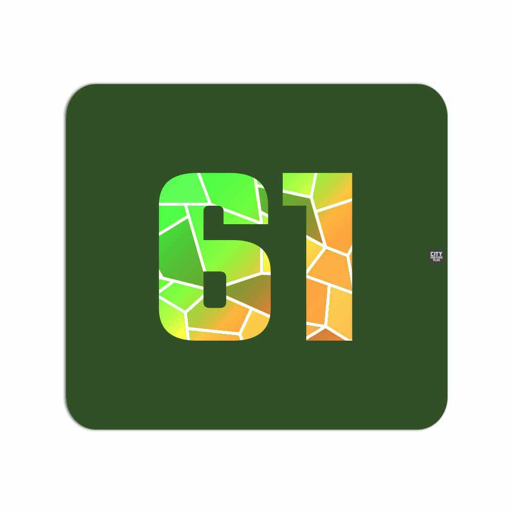 61 Number Mousepad (Olive Green)