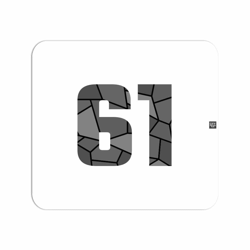 61 Number Mousepad (White)