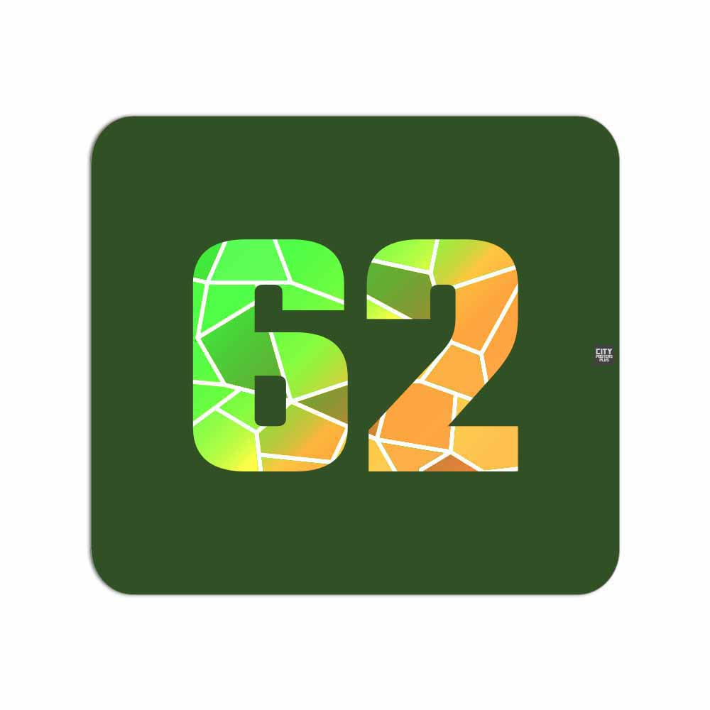 62 Number Mousepad (Olive Green)