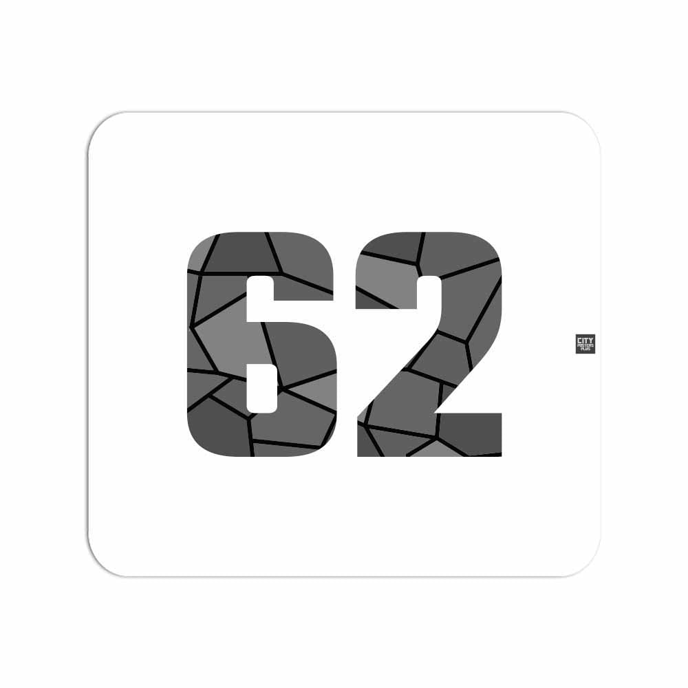 62 Number Mousepad (White)