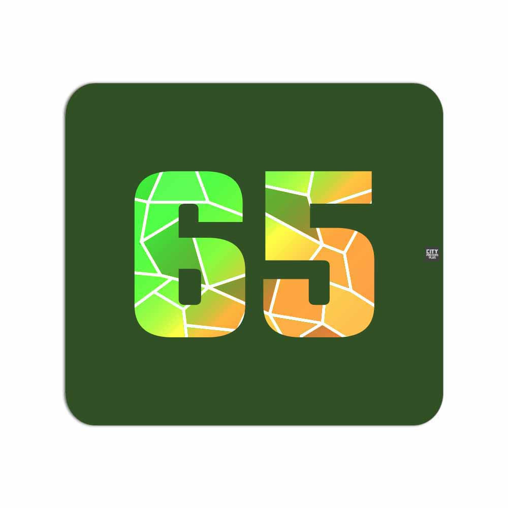 65 Number Mousepad (Olive Green)