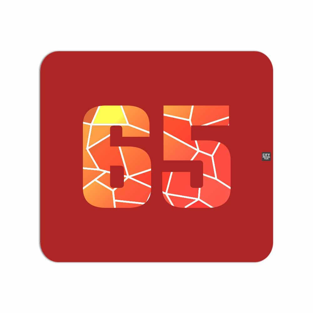 65 Number Mousepad (Red)