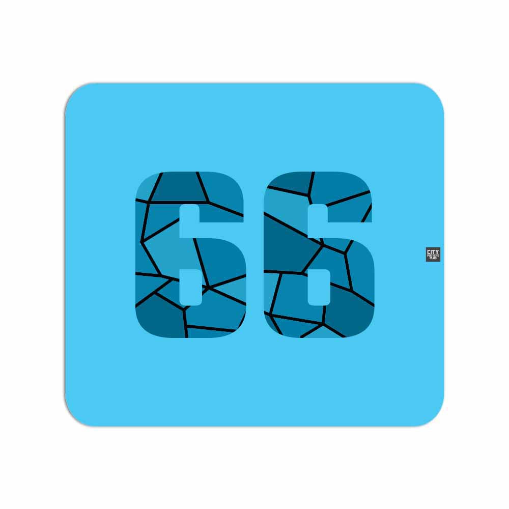 66 Number Mousepad (Sky Blue)