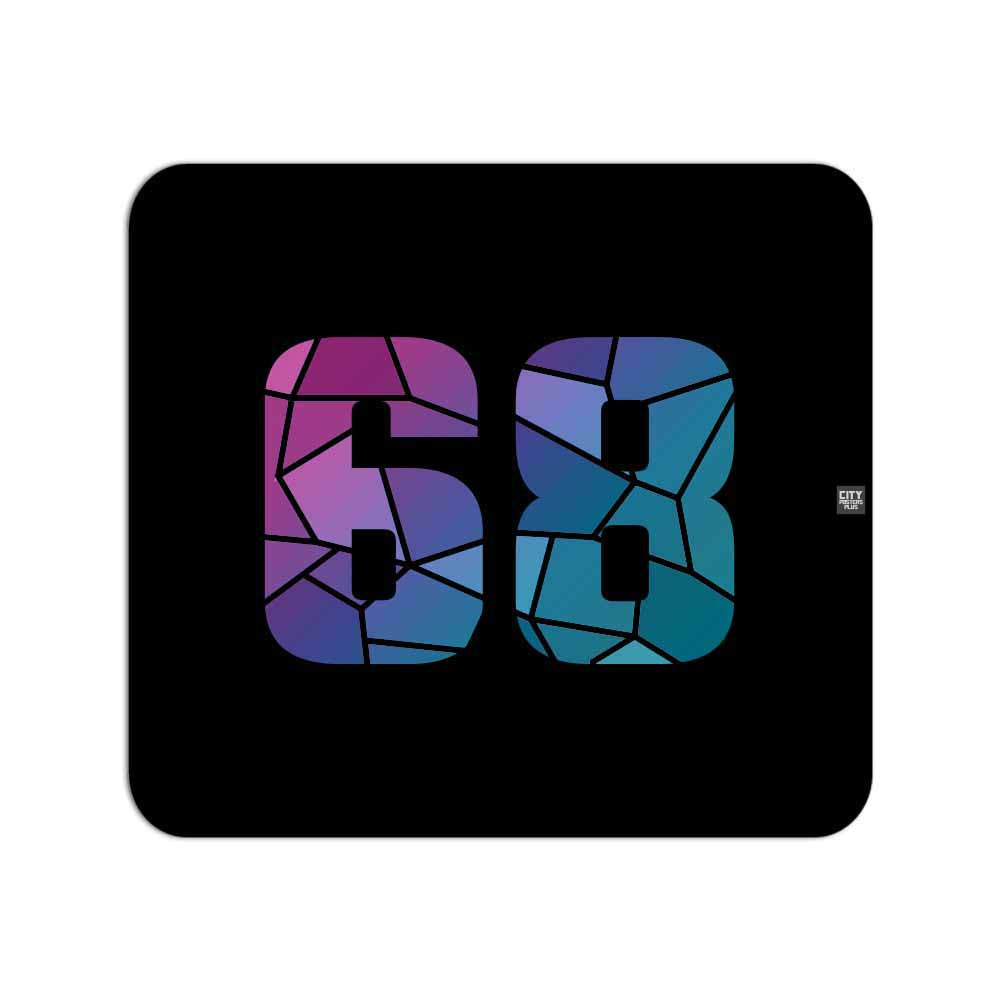 68 Number Mousepad (Black)