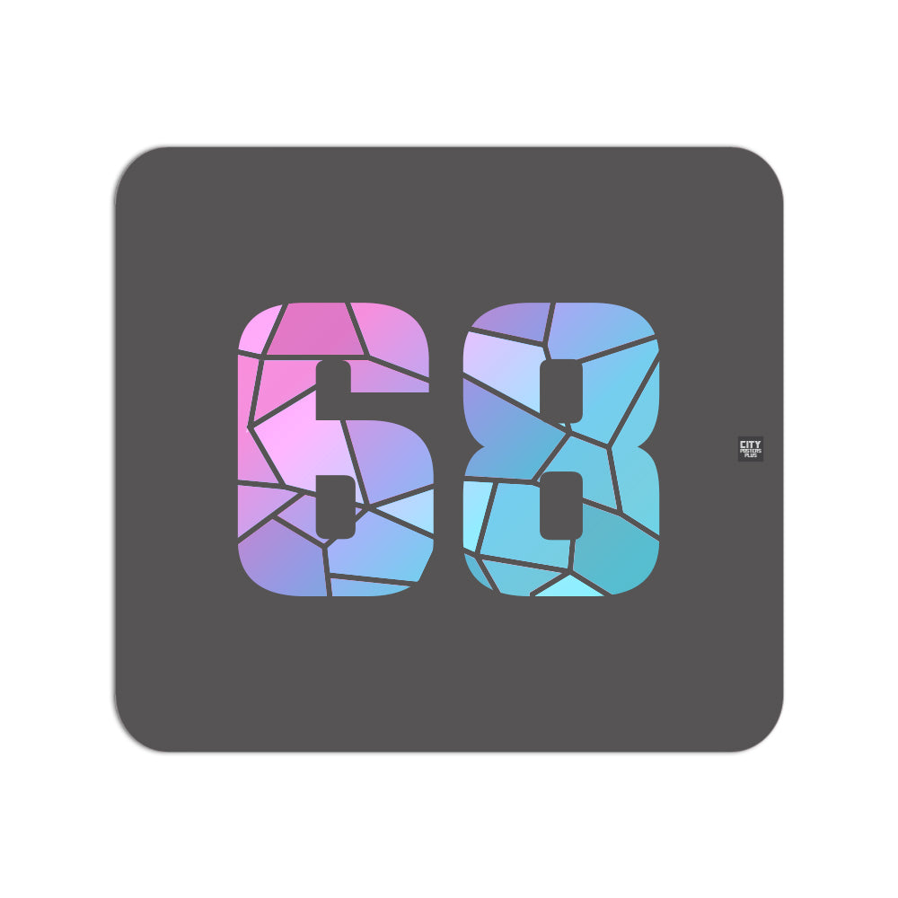 68 Number Mousepad (Charcoal Grey)