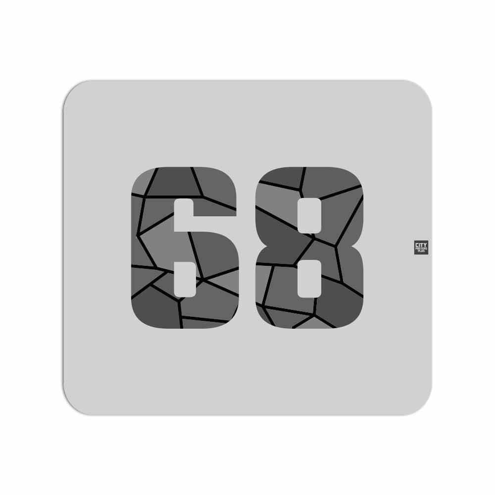 68 Number Mousepad (Melange Grey)