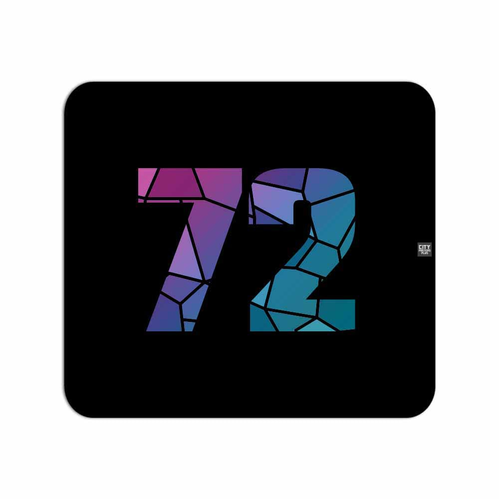 72 Number Mousepad (Black)