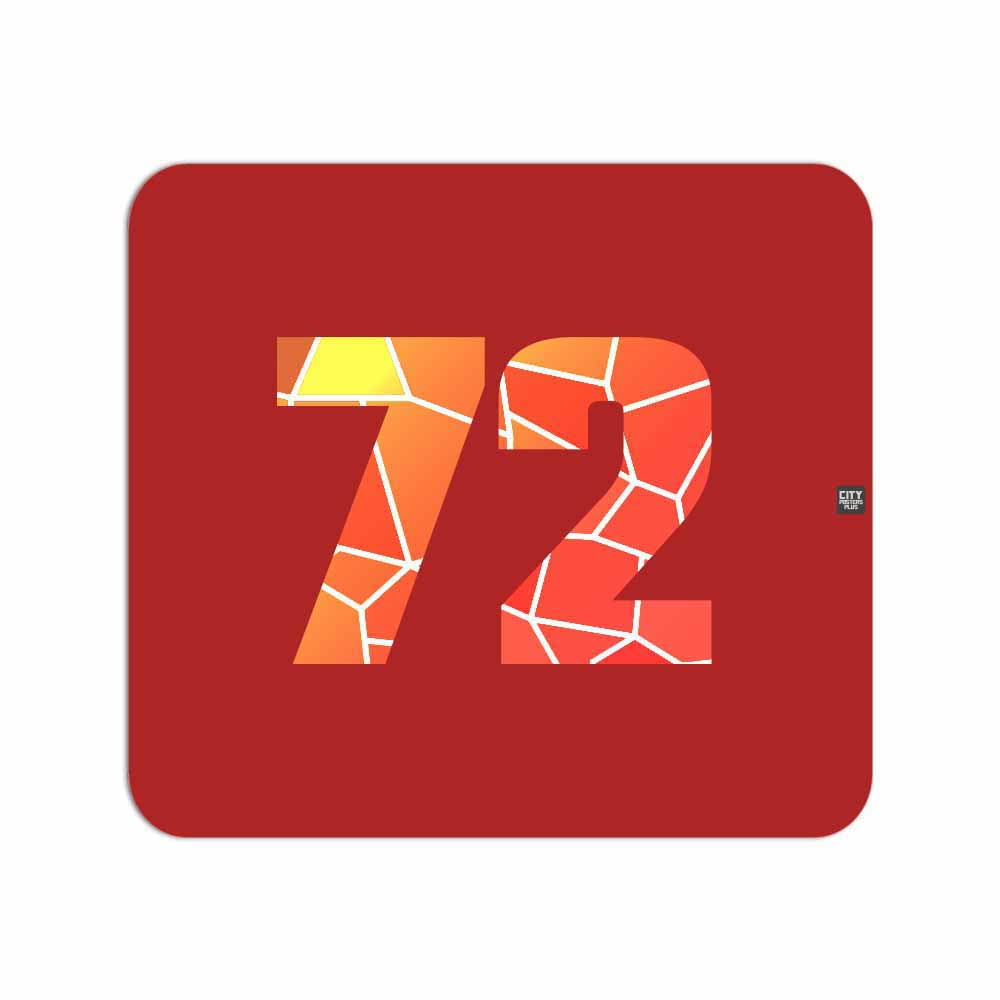 72 Number Mousepad (Red)