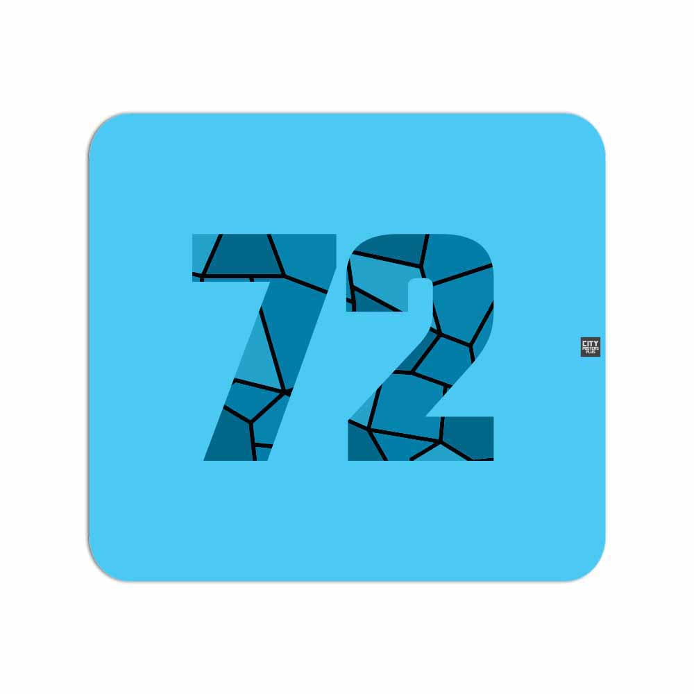 72 Number Mousepad (Sky Blue)