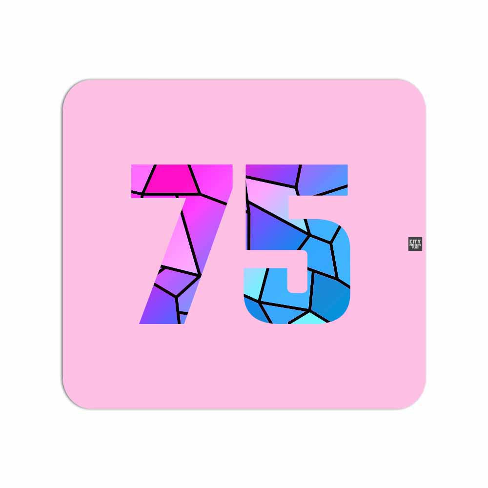 75 Number Mousepad (Light Pink)