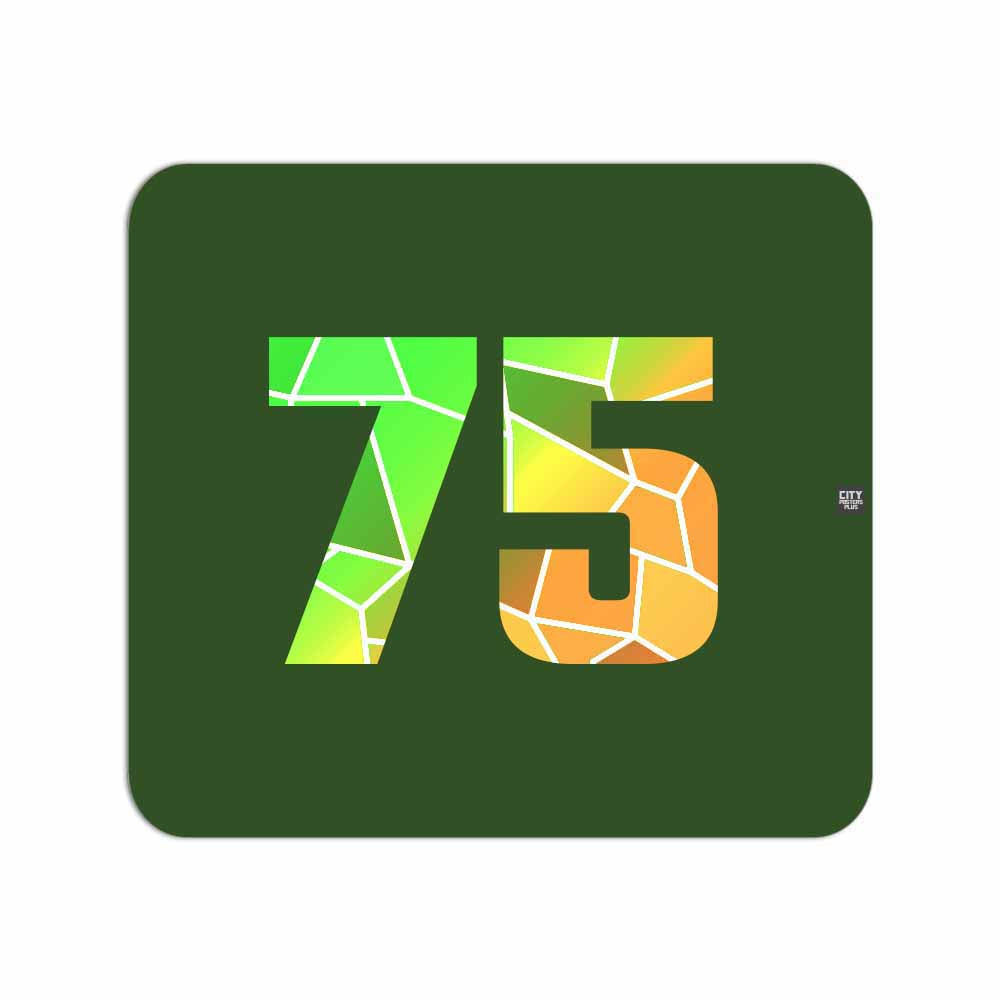 75 Number Mousepad (Olive Green)