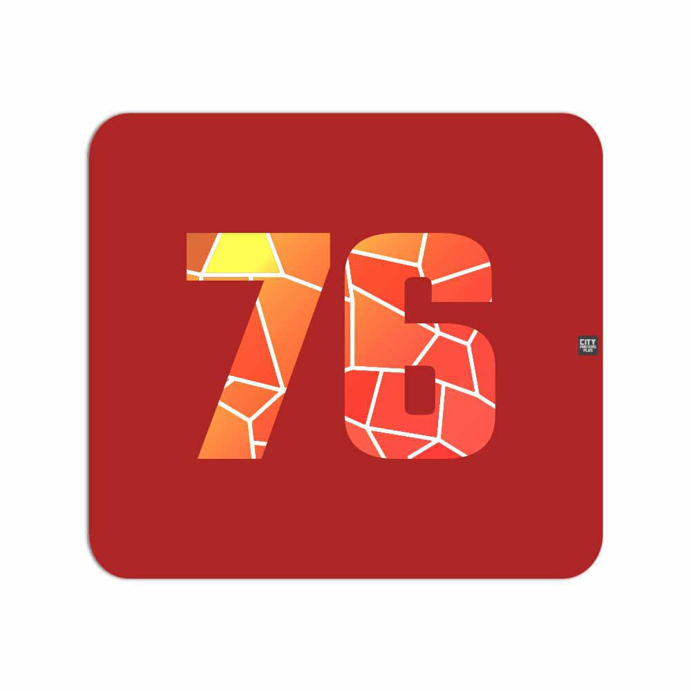 76 Number Mousepad (Red)