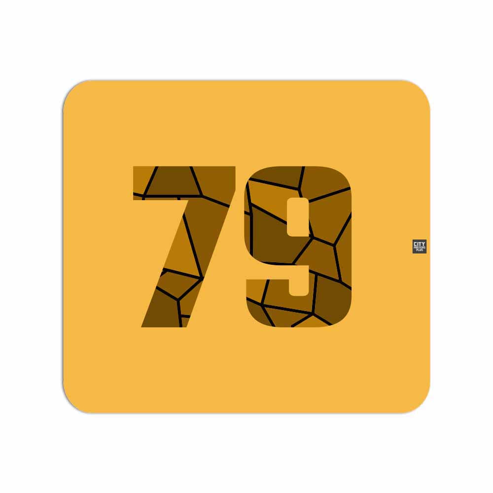 79 Number Mouse pad (Golden Yellow)