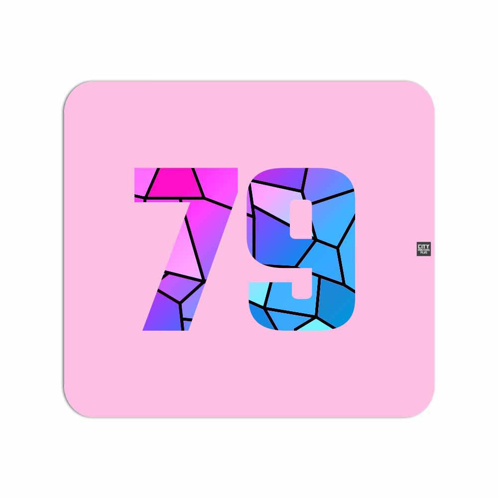 79 Number Mousepad (Light Pink)