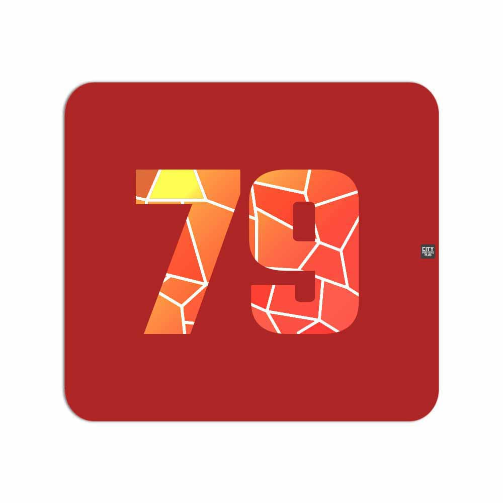 79 Number Mouse pad (Red)