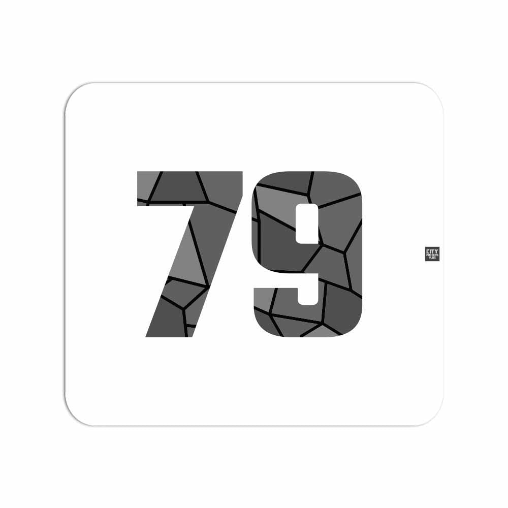 79 Number Mousepad (White)