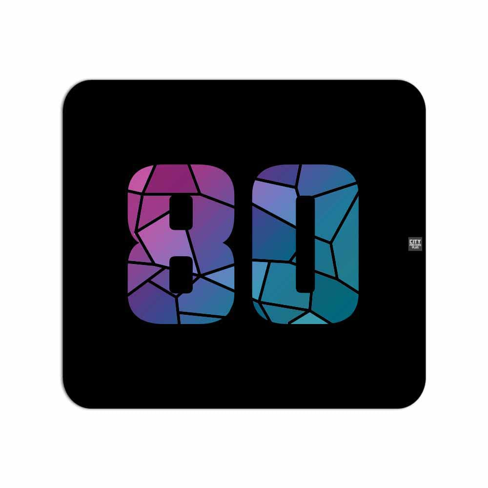 80 Number Mouse pad (Black)