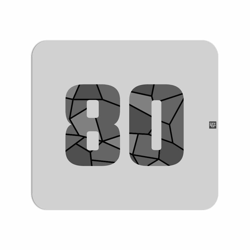 80 Number Mousepad (Melange Grey)