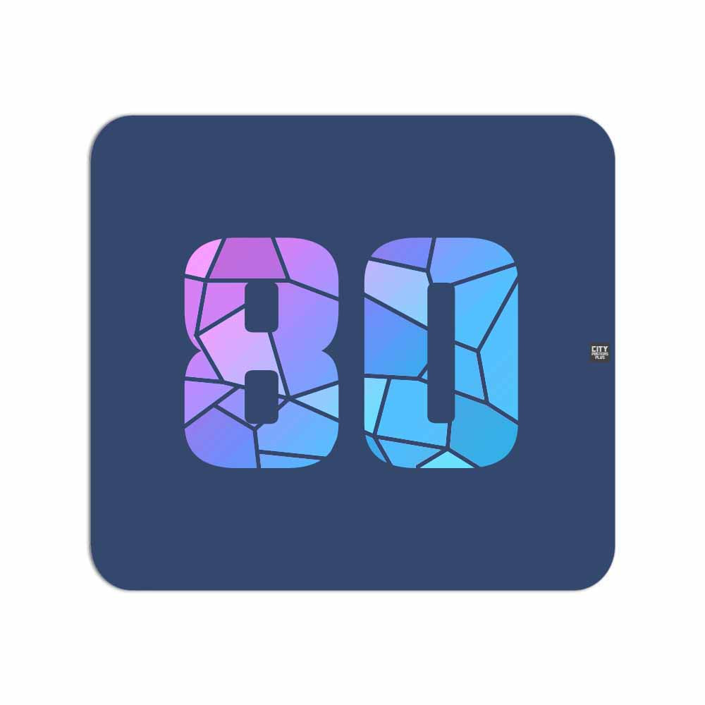 80 Number Mousepad (Navy Blue)