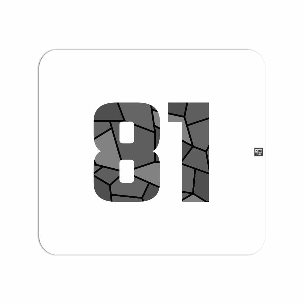 81 Number Mouse pad (White)
