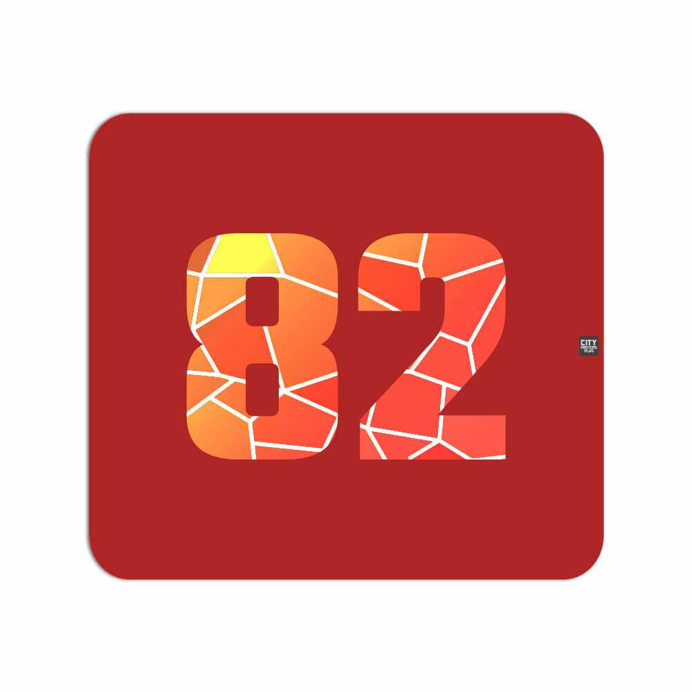82 Number Mouse pad (Red)