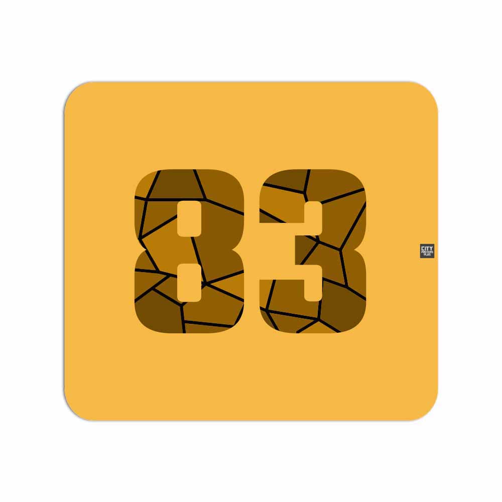 83 Number Mousepad (Golden Yellow)