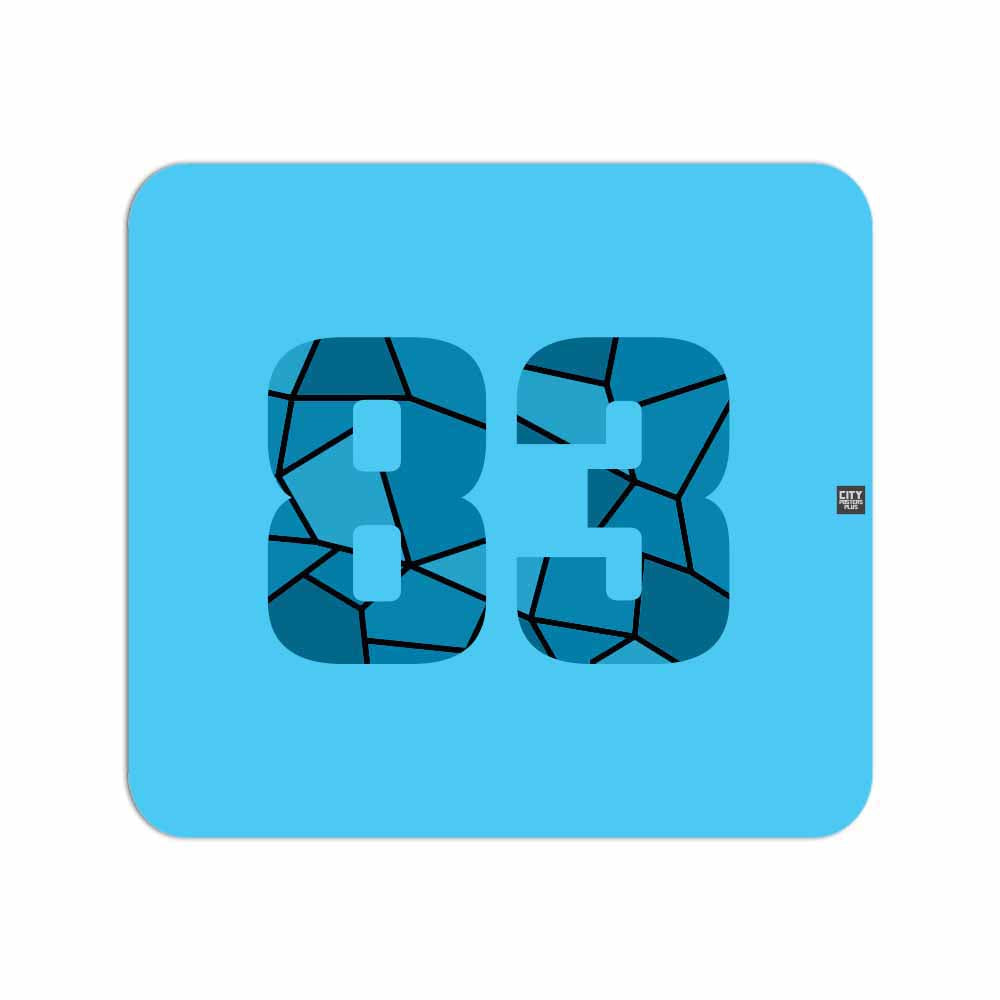 83 Number Mousepad (Sky Blue)