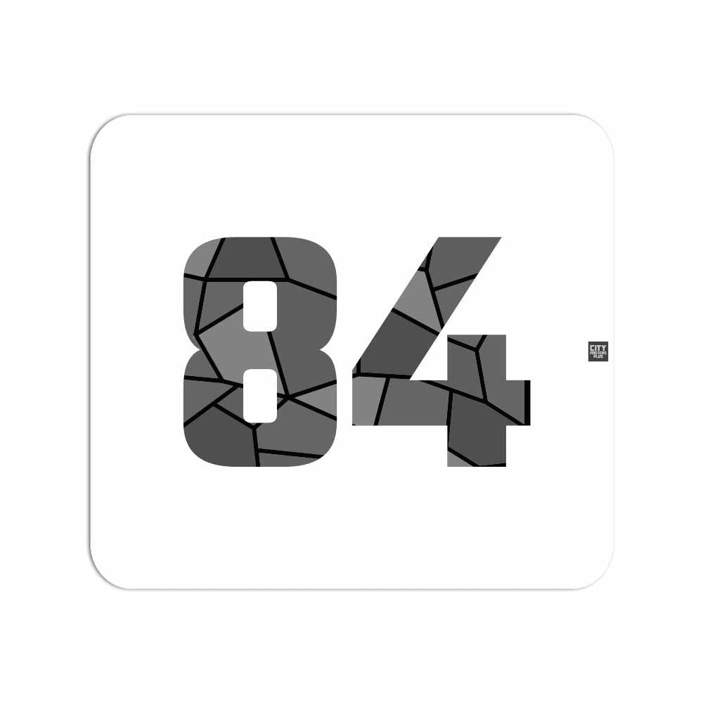 84 Number Mousepad (White)