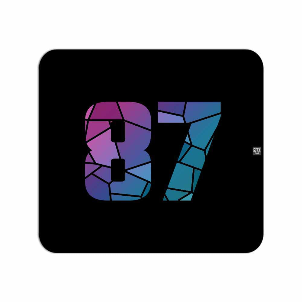 87 Number Mousepad (Black)