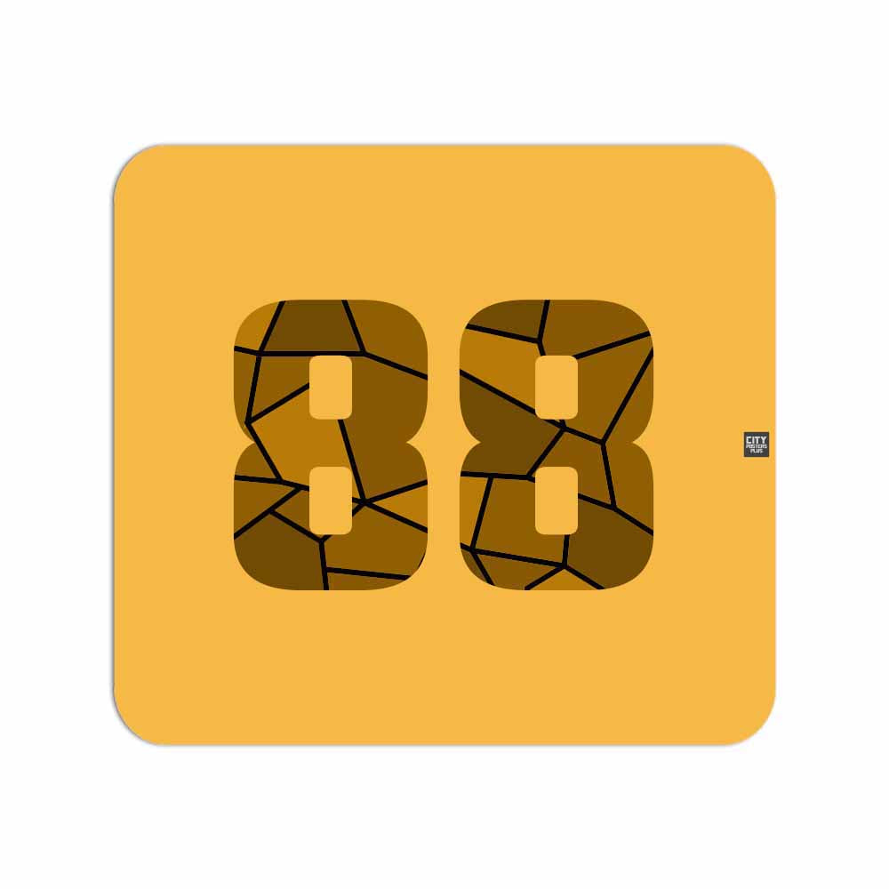 88 Number Mousepad (Golden Yellow)