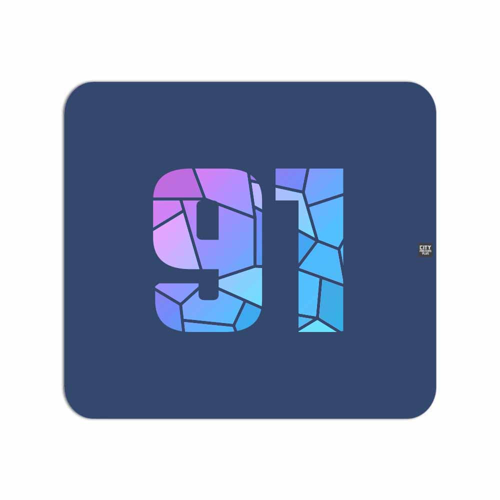 91 Number Mousepad (Navy Blue)