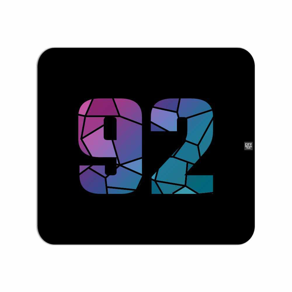 92 Number Mousepad (Black)