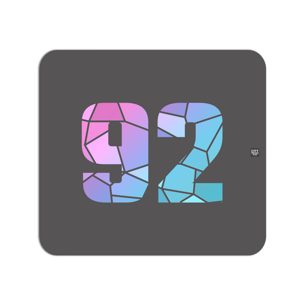 92 Number Mousepad (Charcoal Grey)