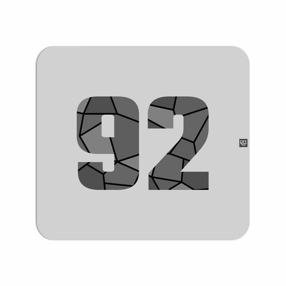 92 Number Mousepad (Melange Grey)