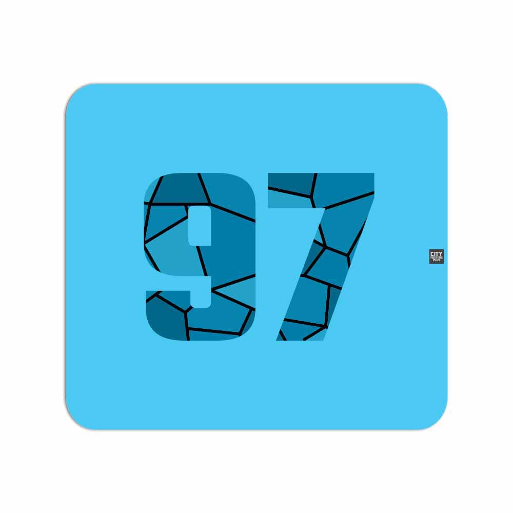 97 Number Mousepad (Sky Blue)